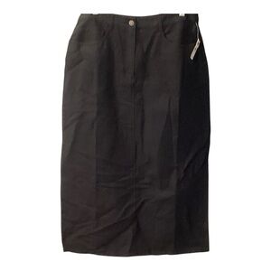 Talbots Classic Black Long Skirt 55% Linen 45% Cotton, NWT $48